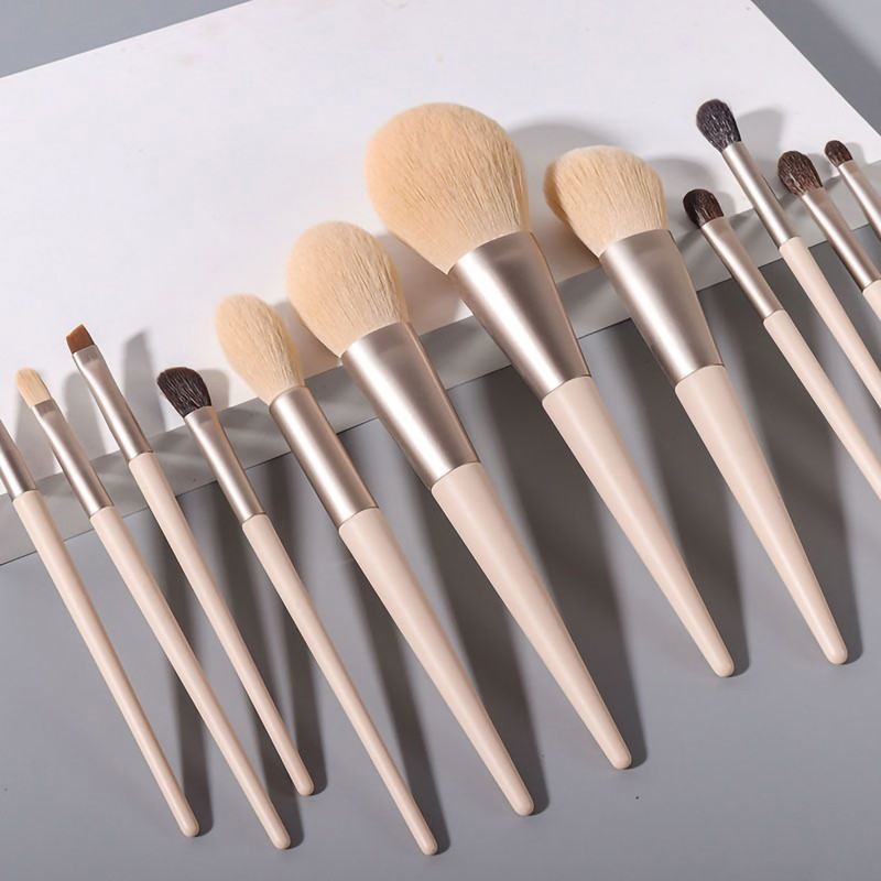 12pcs Makeup Brush Set Morandi Synthetic Fluid Foundation Powder Concealers