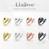 Linawe Gold Hug Adjustable Rings for Women, Thumb Pinky Spoon