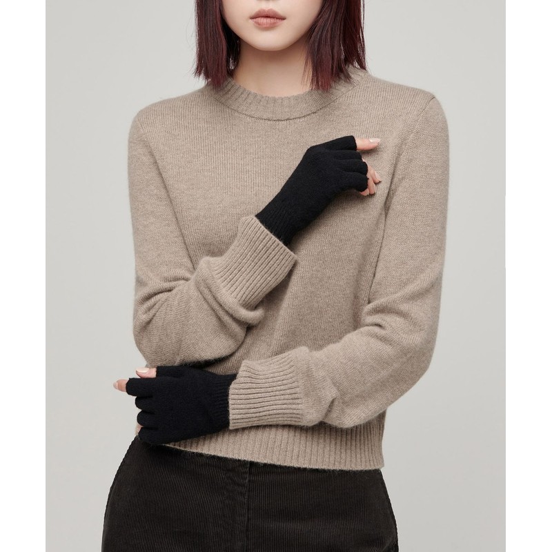 Musinsa Standard Fingerless Knit Gloves [Black]