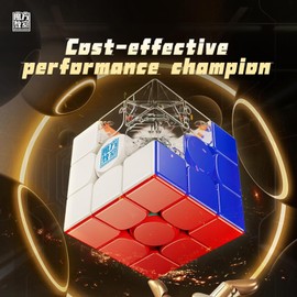 Moyu RS3M V5 2023 Magnetic Dual Adjustment 3x3 Speed Cube, Professional 3x3 Puzzle Cube Stickerless RS3M V5 Magnetic Master Cube (Magnetic Dual Adjustment) Gift for Speed Cuber