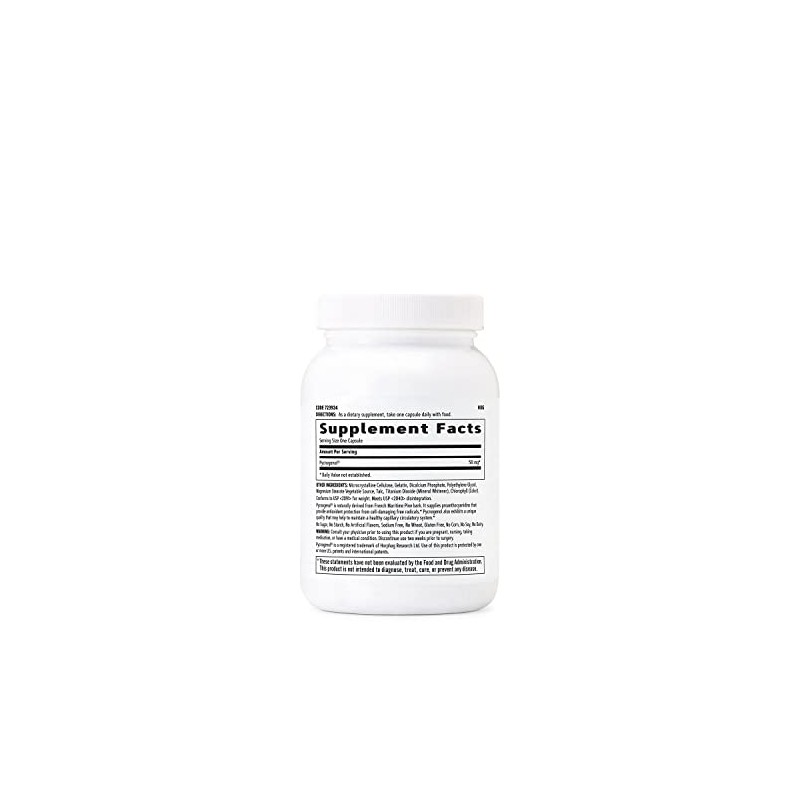 GNC Pycnogenol 50mg, Maintains Circulatory Health, 120 Capsules