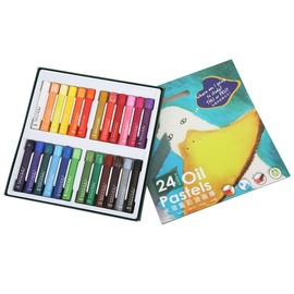 24Pcs Oil Painting Stick Water-Soluble Professional Non Toxic Children Art Supplies(Oil Painting Stick )