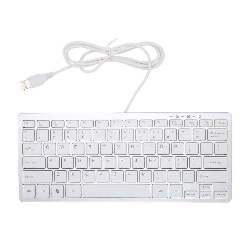 USB Wired Keyboard 78 Scissor Keys 13 Shortcut LED Indicator