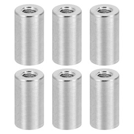 PATIKIL M3 Aluminium Spacer, 6 Pieces Metal Spacer Aluminium 3 mm ID x 6 mm OD x 12 mm L Thread Spacer Screw Spacer Round for RC Car, Silver