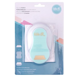 We R Memory Keepers Tab Paper Punch, Blue, with Sticker Sheets, Create Custom DIY Tabs, Easy to Use, Organize Files, Planners, Journals, Notebooks