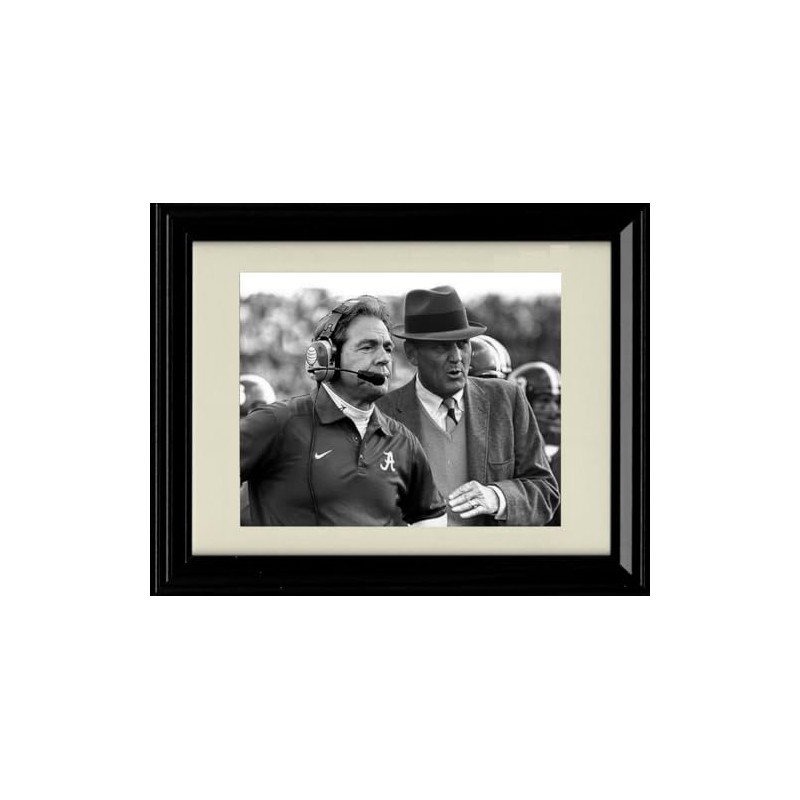 Generic Framed Bear Bryant and Nick Saban - Alabama Football