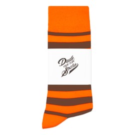 Dude. Your team socks. The OG Stripe Refresh (US, Alpha, One Size, Regular, Regular, Orange and Brown)