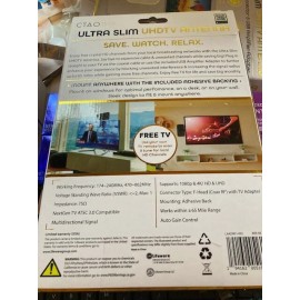 Universal CiaoTech Ultra Slim UHDTV Antenna W/ Coaxial Connector & USB Amplifier