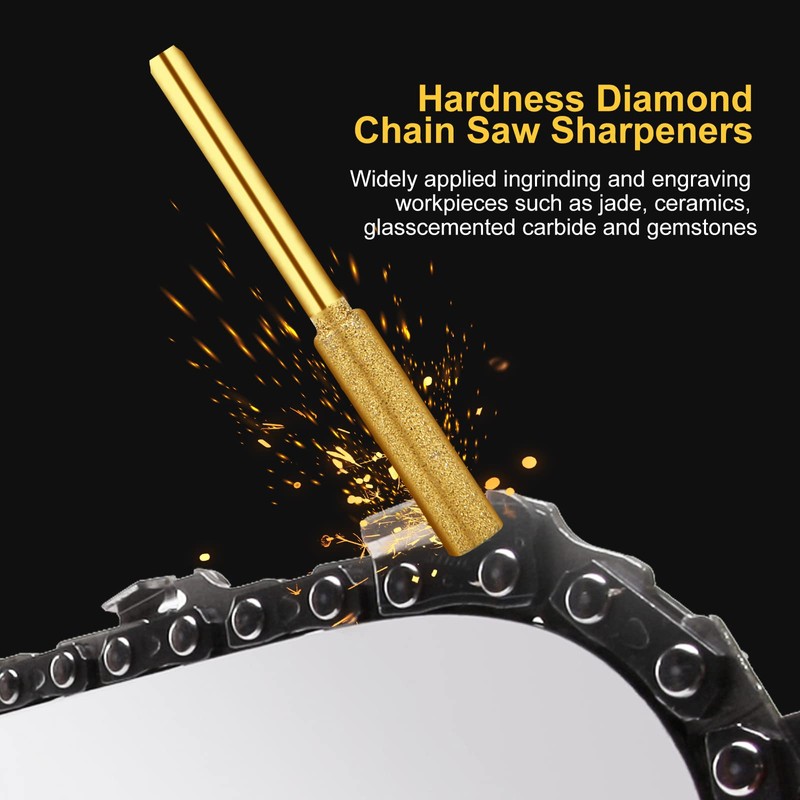 60 Pcs Titanium Plated Grinding Tool Set Diamond Chainsaw Sharpener