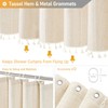 BTTN Extra Long Shower Curtain - 72x84 Long Boho Chic