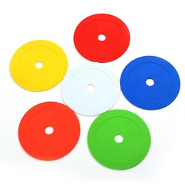 Teogneot 6 Pcs Marker Discs Spot Non-Slip Rubber Agility Flat Field Cone Ground Points