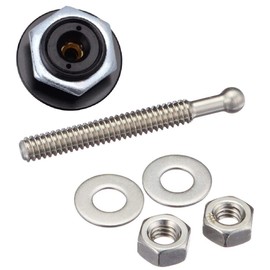 ANJOSHI Quick Release Latch Lock Clip Push Button Bonnet Kit 1.25in/32mm Diameter Universal Aluminum Alloy Quick Latch Lock for Auto Car Bumper License Plate Hood or Various DIY (Black)