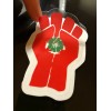 Double Thumb Peyote Fist - Clear Weatherproof Vinyl Decal