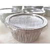 100 Aluminum Foil Muffin Cupcake Ramekin 4oz Cups with Lids