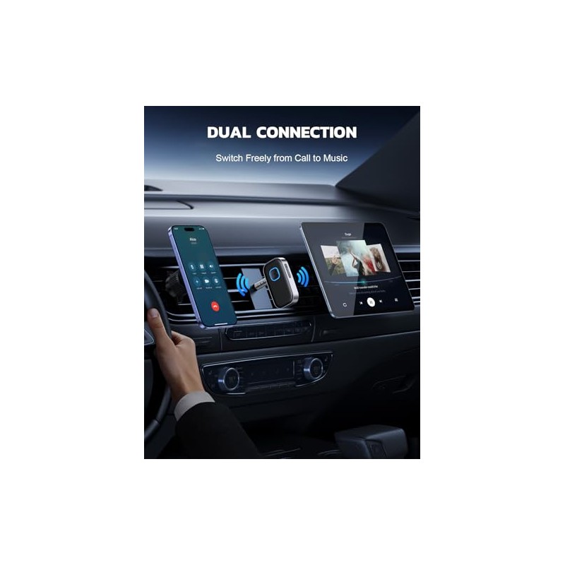 COMSOON Bluetooth Receiver for Car with 16-Hour Battery Life