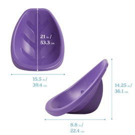 ECR4Kids Leaf Floor Seat, Rocker Chair, Purple, 6-Piece