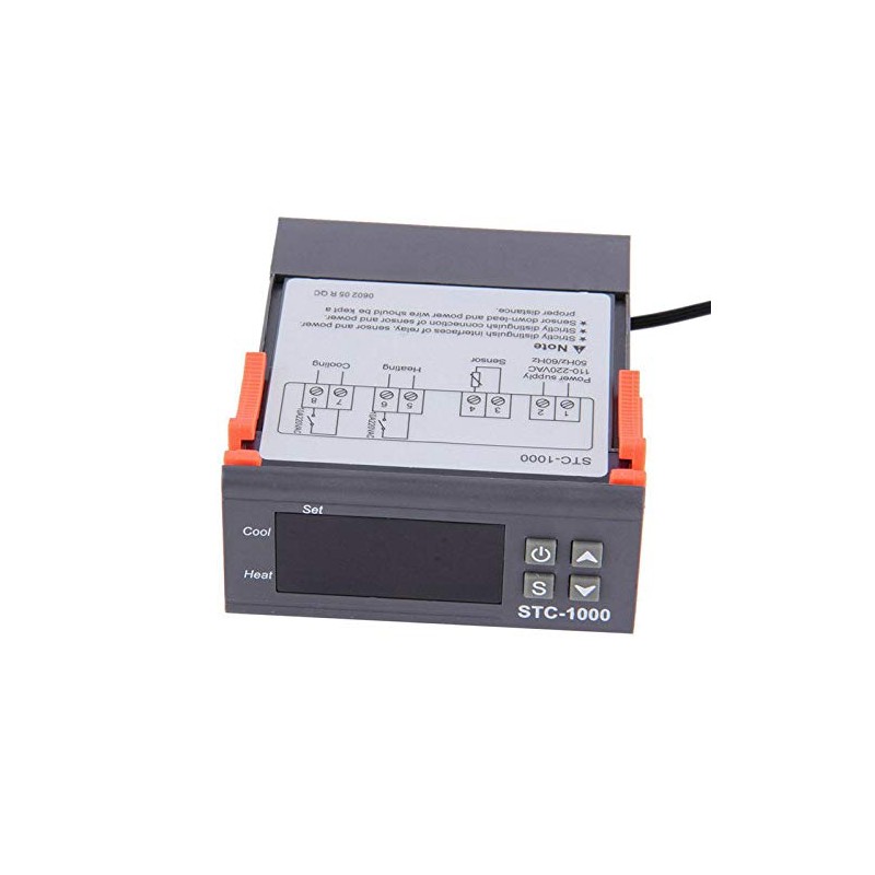 220V Temperature Controller Thermostat, Digital Temperature Thermostat STC-1000 Controller -50℃~110℃