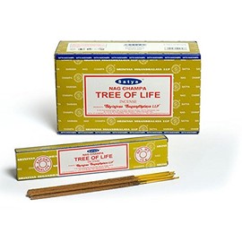 3 X TREE OF LIFE Satya Nag Champa Incense Sticks Packs 15g with Souvenir Badge By Sterling Effectz