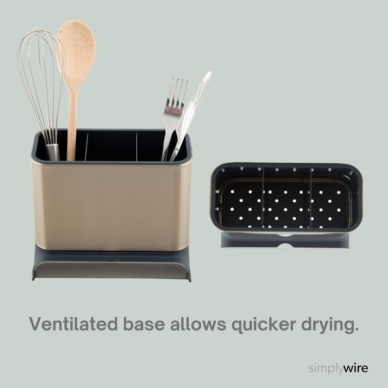 simplywire - Kitchen Sink Caddy - Utensil Holder - Cutlery