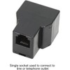 Uvital RJ12 6P6C 3 Female Telephone Line Splitters, Phone Jack