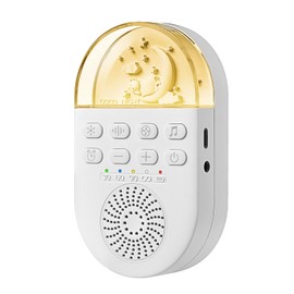 White Noise Sound Machine Baby Sleep So with Soft Warm Light/White Light 24 Soothing Sounds Timers Natural Sound Machine with Lanyard for Babyroom Bedroom On-The-Go Travel ALKOY