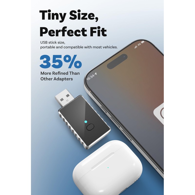 Smart World Micro CP-AA 2-in-1 Wireless CarPlay & Wireless Android