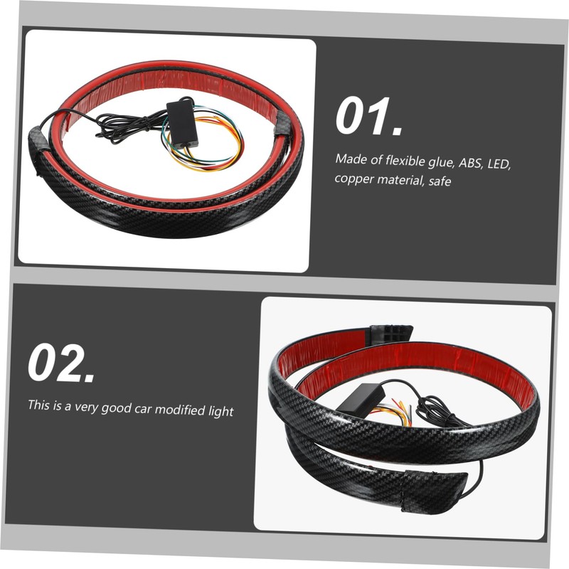 MAGICLULU Modified LED Brake Light Strip for Cars Carbon Fiber