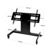 Nuwovwo Rolling TV Stand, Mobile TV Cart, Low Profile Floor