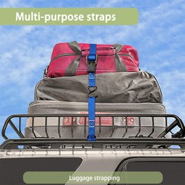 FENQURO Pack of 8 Double Loops Lashing Loops Tie Down Straps Woven Nylon Strap, 800 kg Working Load, 25 x 400 mm Belt Loops for Motorcycle, ATV, UTV, Bike, Camping, Climbing, Suspension