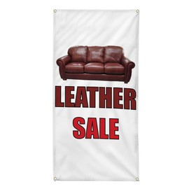 Vertical Vinyl Banner Multiple Sizes Leather Deal Business Outdoor Weatherproof Industrial Yard Signs 10 Grommets 144x60Inches