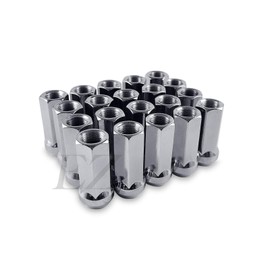 20 Pc Long Open End Spike Lug Nuts Kit 14x1.5 Chrome for Jeep Grand Cherokee 2011+ Lincoln Navigator 2015-2020 Toyota Tundra 2007+ w/Aftermarket Wheels