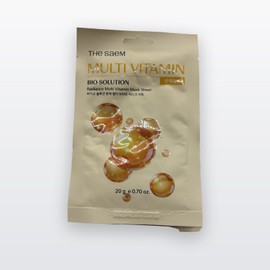 The Saem 10+10 Bio Solution Radiance Multi Vitamin Mask Sheet 20g 726286 / 더샘 10+10 바이오 솔루션 광채 멀티 비타민 마스크 시트 20g 726286