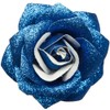 Blue Glitter Rose Hair Clip from Sourpuss Clothing,One Size