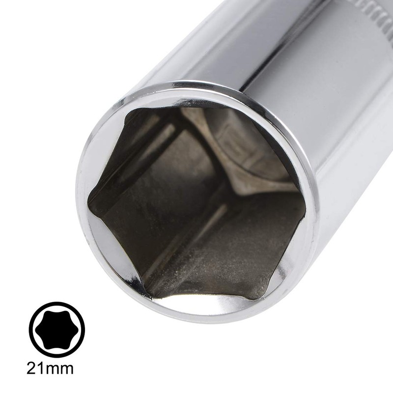 sourcing map 1/2-Inch Drive by 21mm Deep and Shallow Socket