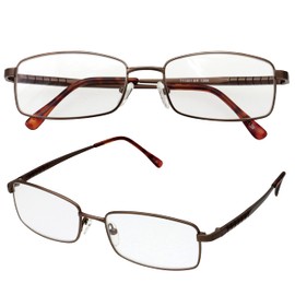 [シニア”愛”クラブ] senior eye club S711001BR175 老眼鏡 眼鏡 1.75 メンズ レディース アルミ合金 スクエアータイプ ケース付き 711001 ブラウン +1.75