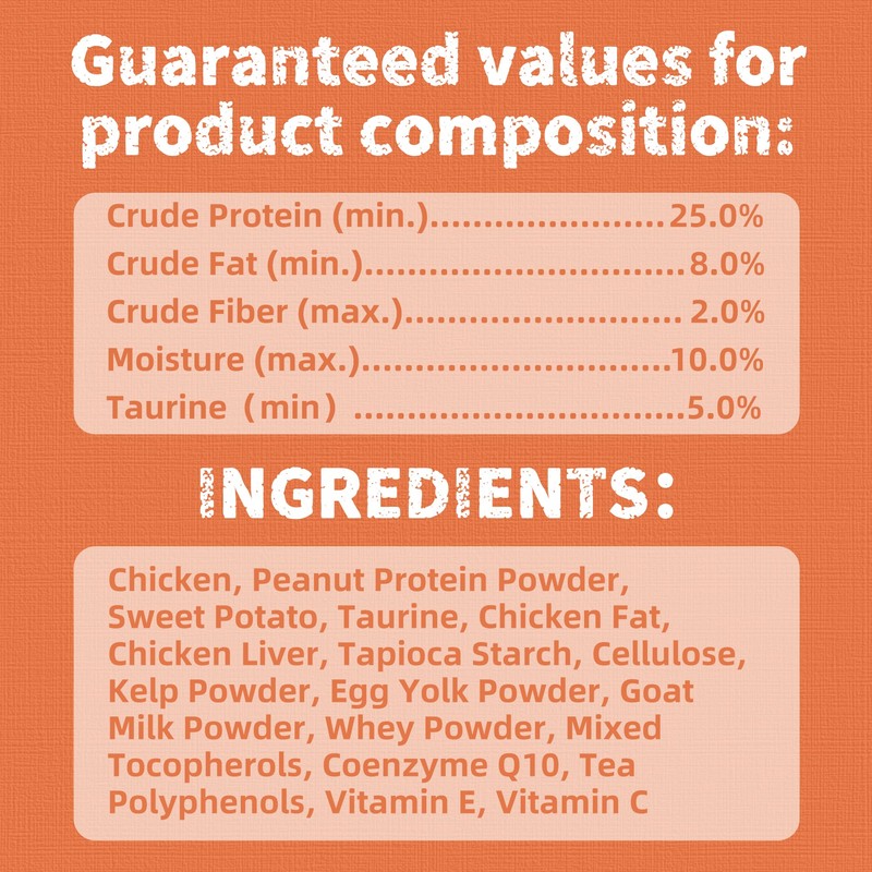 Just Try Taurine for Cats Treats with Vitamins Coenzyme Q10,