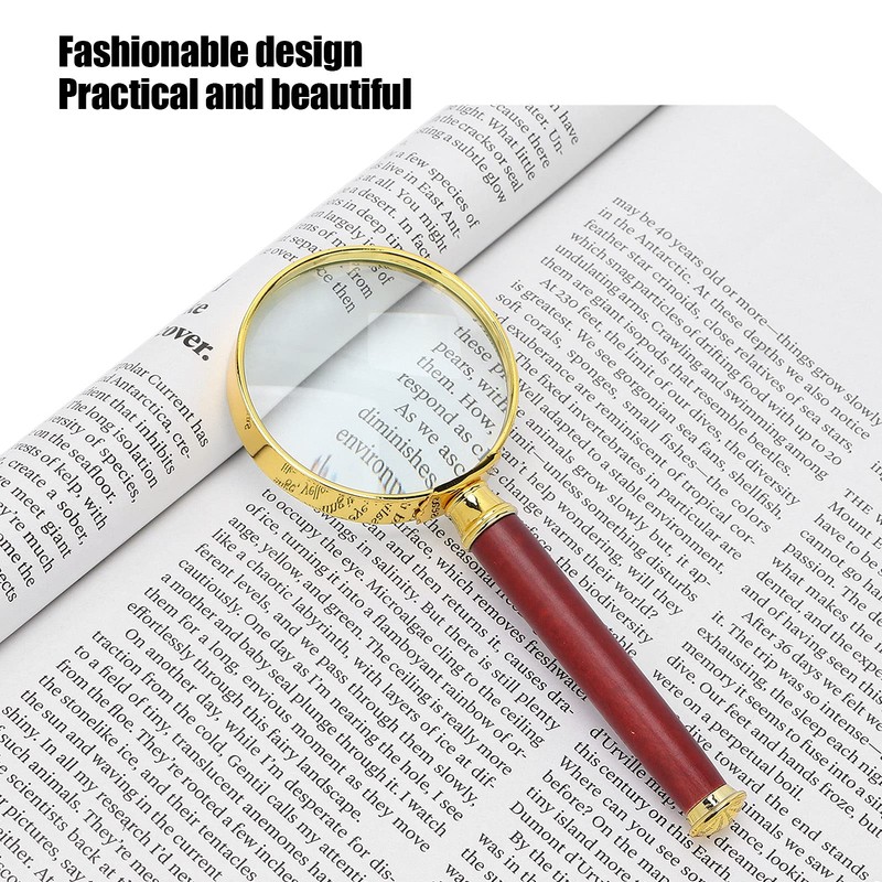 Lupa de Mano FILFEEL 10X con Mango de Madera y