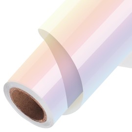 TORC Metallic HTV Heat Transfer Vinyl Roll 12" x10ft Pearl Iridescent Iron on Vinly for Shirts Compatible with Cricut or Silhoutte Cameo, Easy to Cut & Weed