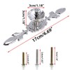 BSTKEY 10 Pack Crystal Drawer Knobs with Silver Plate -
