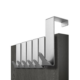 Menz Premium Over Door Hanger – Set of 6 Stainless Steel Coat Hooks 46mm with Anti-Slip and Felt Pads, Sturdy Over Door Hook Hanger Türhaken Edelstahl_ 6er Set UK