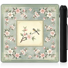 Mocsicka Green Chinoiserie Mahjong Mat 31.5" x 31.5"