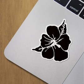 Decal Stickers of Hibiscus Flower Stencil Premium Indoor (No Waterproof) Vinyl Decal Stickers for Laptop Phone Accessory Helmet Car Window Mug Tuber Cup Door Wall Decoration ANDVER30a418aBL