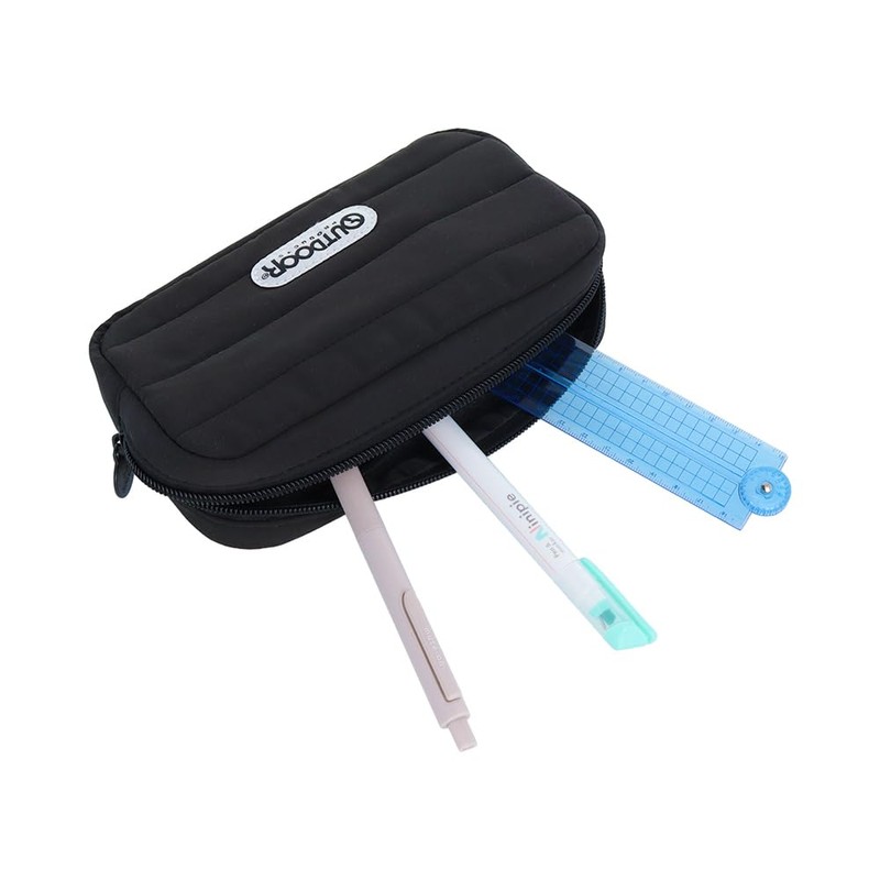 Sunstar Stationery Outdoor Products Black S1428845 Pencil Case, Quilted Fabric