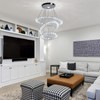 CLAIRDAI Modern Crystal Chandeliers Adjustable Crystal 3 Ring LED Ceiling