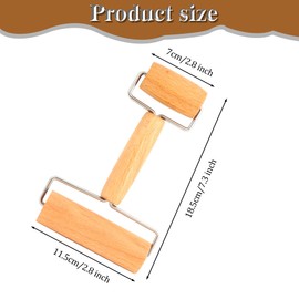 Rolling Pin, Small and Medium Rolling Pin, Rolling Pin with Two Rollers, Wooden Rolling Pin for Dough, Pizza Desserts, Dumpling Skins, Pack of 2