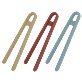 3 Pcs Silicone Mini Tongs 5.5 Inch 3 Colors Small Serving Grippers for Appetizers Popcorn Candy Ice Cube Fruits Sugar Salad Snacks for Fine Motor Skills Sensory and Accessories