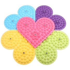 Heart Foot Acupressure Magnetic Mat 2P (Color Random) 37.5x33cm