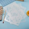 GORGECRAFT 4pcs Plastic Drawing Painting Stencils Templates Flowers Plants Graphics