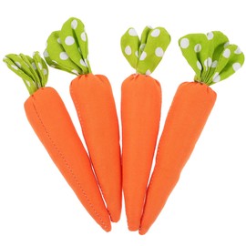 NUOBESTY 4Pcs Easter Carrot Decorations for Easter Bonnet Crafts, Mini Carrots for Hat Decorations, Bonnet Accessories for Tiered Tray & Home Decor
