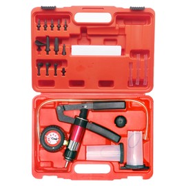 Hand Held Vacuum Pump Tester Brake Bleeder Kit, Brake Bleeder Vacuum Pump Kit with Pressure Gauge and Adapters Set for Bleeding Clutch Fluid Extractor Oil Change Car Truck Motorcycle